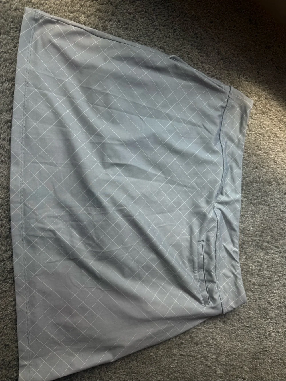 Nike Light Gray Mini Skort with White Diamond Grid